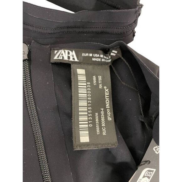 Zara Womens Jumpsuit M Black Sleeveless Skinny Stretch Performance 1355/513 NWT - Picture 5 of 16